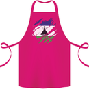Torn Lesotho Flag Basotho Day Football Cotton Apron 100% Organic Pink
