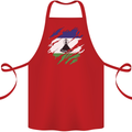 Torn Lesotho Flag Basotho Day Football Cotton Apron 100% Organic Red