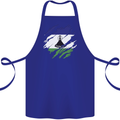 Torn Lesotho Flag Basotho Day Football Cotton Apron 100% Organic Royal Blue