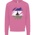 Torn Lesotho Flag Basotho Day Football Mens Sweatshirt Jumper Azalea