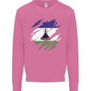Torn Lesotho Flag Basotho Day Football Mens Sweatshirt Jumper Azalea