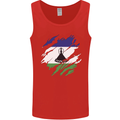 Torn Lesotho Flag Basotho Day Football Mens Vest Tank Top Red