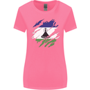 Torn Lesotho Flag Basotho Day Football Womens Wider Cut T-Shirt Azalea