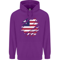 Torn Liberia Flag Liberian Day Football Childrens Kids Hoodie Purple