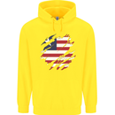 Torn Liberia Flag Liberian Day Football Childrens Kids Hoodie Yellow