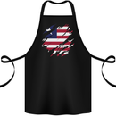 Torn Liberia Flag Liberian Day Football Cotton Apron 100% Organic Black