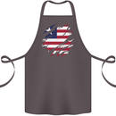 Torn Liberia Flag Liberian Day Football Cotton Apron 100% Organic Dark Grey