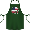 Torn Liberia Flag Liberian Day Football Cotton Apron 100% Organic Forest Green