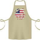 Torn Liberia Flag Liberian Day Football Cotton Apron 100% Organic Khaki