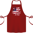 Torn Liberia Flag Liberian Day Football Cotton Apron 100% Organic Maroon
