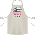 Torn Liberia Flag Liberian Day Football Cotton Apron 100% Organic Natural