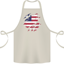 Torn Liberia Flag Liberian Day Football Cotton Apron 100% Organic Natural