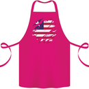 Torn Liberia Flag Liberian Day Football Cotton Apron 100% Organic Pink