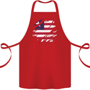 Torn Liberia Flag Liberian Day Football Cotton Apron 100% Organic Red