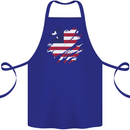 Torn Liberia Flag Liberian Day Football Cotton Apron 100% Organic Royal Blue