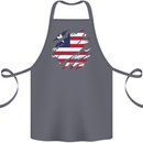 Torn Liberia Flag Liberian Day Football Cotton Apron 100% Organic Steel