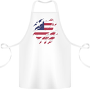 Torn Liberia Flag Liberian Day Football Cotton Apron 100% Organic White