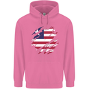 Torn Liberia Flag Liberian Day Football Mens 80% Cotton Hoodie Azelea