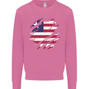 Torn Liberia Flag Liberian Day Football Mens Sweatshirt Jumper Azalea