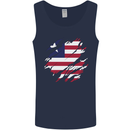 Torn Liberia Flag Liberian Day Football Mens Vest Tank Top Navy Blue
