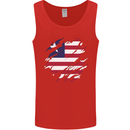 Torn Liberia Flag Liberian Day Football Mens Vest Tank Top Red