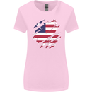 Torn Liberia Flag Liberian Day Football Womens Wider Cut T-Shirt Light Pink