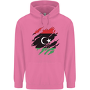 Torn Libya Flag Libyan Day Football Childrens Kids Hoodie Azalea