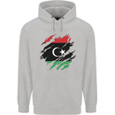 Torn Libya Flag Libyan Day Football Childrens Kids Hoodie Sports Grey