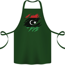 Torn Libya Flag Libyan Day Football Cotton Apron 100% Organic Forest Green