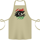 Torn Libya Flag Libyan Day Football Cotton Apron 100% Organic Khaki