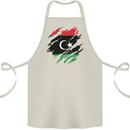 Torn Libya Flag Libyan Day Football Cotton Apron 100% Organic Natural