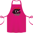 Torn Libya Flag Libyan Day Football Cotton Apron 100% Organic Pink