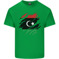 Torn Libya Flag Libyan Day Football Mens Cotton T-Shirt Tee Top Irish Green