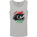 Torn Libya Flag Libyan Day Football Mens Vest Tank Top Sports Grey