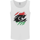 Torn Libya Flag Libyan Day Football Mens Vest Tank Top White