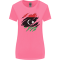 Torn Libya Flag Libyan Day Football Womens Wider Cut T-Shirt Azalea