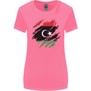 Torn Libya Flag Libyan Day Football Womens Wider Cut T-Shirt Azalea