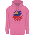 Torn Liechtenstein Flag Liechtensteiner Day Football Childrens Kids Hoodie Azalea