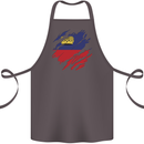 Torn Liechtenstein Flag Liechtensteiner Day Football Cotton Apron 100% Organic Dark Grey