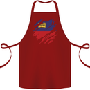 Torn Liechtenstein Flag Liechtensteiner Day Football Cotton Apron 100% Organic Maroon
