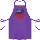 Torn Liechtenstein Flag Liechtensteiner Day Football Cotton Apron 100% Organic Purple