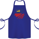 Torn Liechtenstein Flag Liechtensteiner Day Football Cotton Apron 100% Organic Royal Blue