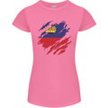 Torn Liechtenstein Flag Liechtensteiner Day Football Womens Petite Cut T-Shirt Azalea