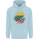 Torn Lithuania Flag Lithuania Day Football Childrens Kids Hoodie Light Blue