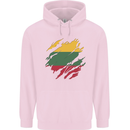 Torn Lithuania Flag Lithuania Day Football Childrens Kids Hoodie Light Pink
