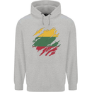 Torn Lithuania Flag Lithuania Day Football Childrens Kids Hoodie Sports Grey