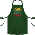 Torn Lithuania Flag Lithuania Day Football Cotton Apron 100% Organic Forest Green
