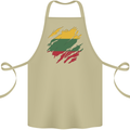 Torn Lithuania Flag Lithuania Day Football Cotton Apron 100% Organic Khaki