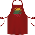 Torn Lithuania Flag Lithuania Day Football Cotton Apron 100% Organic Maroon
