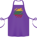 Torn Lithuania Flag Lithuania Day Football Cotton Apron 100% Organic Purple